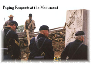 re-enactors at monument